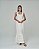 Vestido Midi Feminino Alça de Amarração Off White - Imagem 2