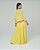 Vestido Longo Feminino Franzido Amarelo - Imagem 2