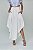 Calça Pantalona Feminina Assimétrica Off White - Imagem 1