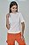 Blusa Feminina em Malha Canelada Branca - Imagem 1