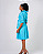 Vestido Chemise Mídi Feminino Azul Turquesa Arlene Soares - Imagem 2