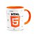 Caneca Dev HTML 5 - B-orange - Imagem 1