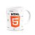 Caneca Dev HTML 5 - Branca - Imagem 1