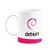 Caneca Geek Debian Linux - Branca (Saldo) - Imagem 1