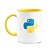 Caneca B-yellow Dev Python com nome - Imagem 2