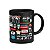 Caneca Icons moments Friends com Nome - Preta - Imagem 1