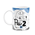 Caneca Flork Pais - Pai de 2 - Branca 325ml - Imagem 1