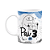 Caneca Flork Pais - Pai de 3 - Branca 325ml - Imagem 1