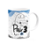 Caneca Flork Pais - Pai de 3 - Branca 325ml - Imagem 2