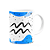 Caneca Divertida Signos - Sou de Aquário - 325ml branca - Imagem 2