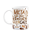 Caneca Divertida Vibes - A meta é ser mais fote que o café - Imagem 1