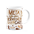 Caneca Divertida Vibes - A meta é ser mais fote que o café - Imagem 2