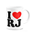 Caneca I Love RJ - Rio de Janeiro - 325ml branca - Imagem 2
