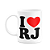 Caneca I Love RJ - Rio de Janeiro - 325ml branca - Imagem 1