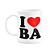 Caneca I Love BA - Bahia - 325ml - branca - Imagem 1