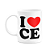 Caneca I Love CE - Ceará - 325ml - branca - Imagem 1