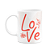 Caneca Namorados - Love Amor - 325ml - branca - Imagem 1