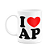 Caneca I Love AP - Amapá - 325ml - branca - Imagem 1