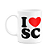 Caneca I Love SC - Santa Catarina - 325ml - branca - Imagem 1