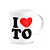 Caneca I Love TO - Tocantins - 325ml - branca - Imagem 2