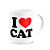Caneca I Love Cat - Eu amo gato - 325ml - branca - Imagem 2