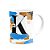 Caneca do Pai - Inicial do nome letra K - Bg-blue - Imagem 2