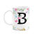 Caneca Floral - Inicial do nome letra B - 325ml - Imagem 1