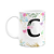 Caneca Floral - Inicial do nome letra C - 325ml - Imagem 1