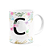 Caneca Floral - Inicial do nome letra C - 325ml - Imagem 2