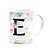 Caneca Floral - Inicial do nome letra E - 325ml - Imagem 2