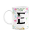 Caneca Floral - Inicial do nome letra E - 325ml - Imagem 1