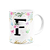 Caneca Floral - Inicial do nome letra F - 325ml - Imagem 2