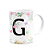 Caneca Floral - Inicial do nome letra G - 325ml - Imagem 2