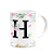 Caneca Floral - Inicial do nome letra H - 325ml - Imagem 2