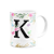 Caneca Floral - Inicial do nome letra K - 325ml - Imagem 2
