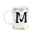 Caneca Floral - Inicial do nome letra M - 325ml - Imagem 1