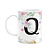 Caneca Floral - Inicial do nome letra Q - 325ml - Imagem 1