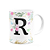 Caneca Floral - Inicial do nome letra R - 325ml - Imagem 2