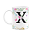 Caneca Floral - Inicial do nome letra X - 325ml - Imagem 1