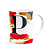 Caneca do Pai - Inicial do nome letra P - Bg-Red - Imagem 2