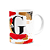 Caneca do Pai - Inicial do nome letra G - Bg-Red - Imagem 2