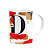 Caneca do Pai - Inicial do nome letra D - Bg-Red - Imagem 2