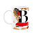 Caneca do Pai - Inicial do nome letra B - Bg-Red - Imagem 1
