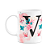 Caneca Butterfly - Inicial letra V - 325ml - Imagem 1