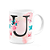 Caneca Butterfly - Inicial letra U - 325ml - Imagem 2
