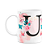Caneca Butterfly - Inicial letra U - 325ml - Imagem 1