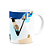 Caneca Professores - Inicial do nome letra V - 325ml - Imagem 2
