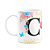 Caneca Floral Garden - Inicial do nome letra C - 325ml - Imagem 1