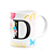 Caneca Floral Garden - Inicial do nome letra D - 325ml - Imagem 2