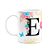 Caneca Floral Garden - Inicial do nome letra E - 325ml - Imagem 1
